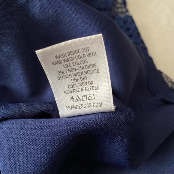 Francesca’s Blue Scalloped Lacs Mini Dress - Picture 10 of 11